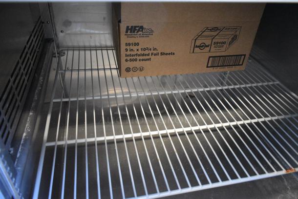 LIKE NEW! 2022 Hoshizaki PR46B Stainless Steel Commercial Pizza Prep Table. 115 Volts, 1 Phase. Tested and Working! - Image 7 of 9