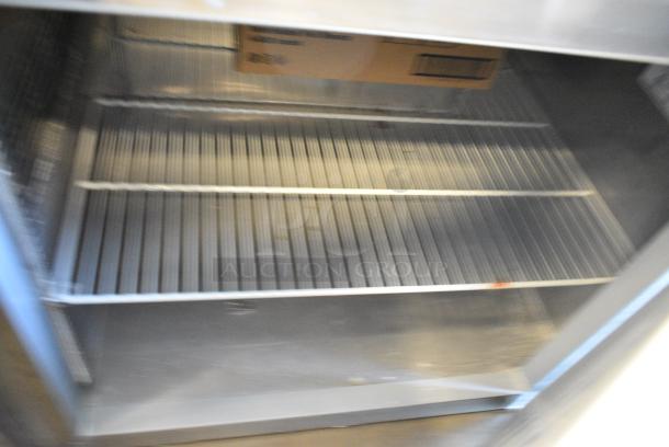 LIKE NEW! 2022 Hoshizaki PR46B Stainless Steel Commercial Pizza Prep Table. 115 Volts, 1 Phase. Tested and Working! - Image 8 of 9