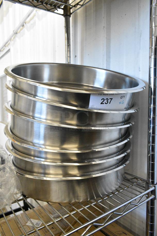 6 BRAND NEW SCRATCH AND DENT! 922EC14FP Acopa 6.5 Qt. Supreme Round Chafer Food Pan. 6 Times Your Bid! - Image 1 of 4