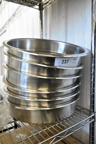 6 BRAND NEW SCRATCH AND DENT! 922EC14FP Acopa 6.5 Qt. Supreme Round Chafer Food Pan. 6 Times Your Bid!