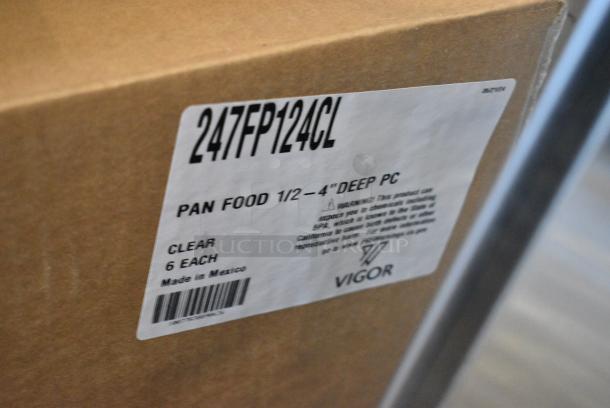 24 BRAND NEW SCRATCH AND DENT! 247FP124CL Vigor 1/2 Size 4" Deep Clear Polycarbonate Food Pan. 24 Times Your Bid! - Image 5 of 5