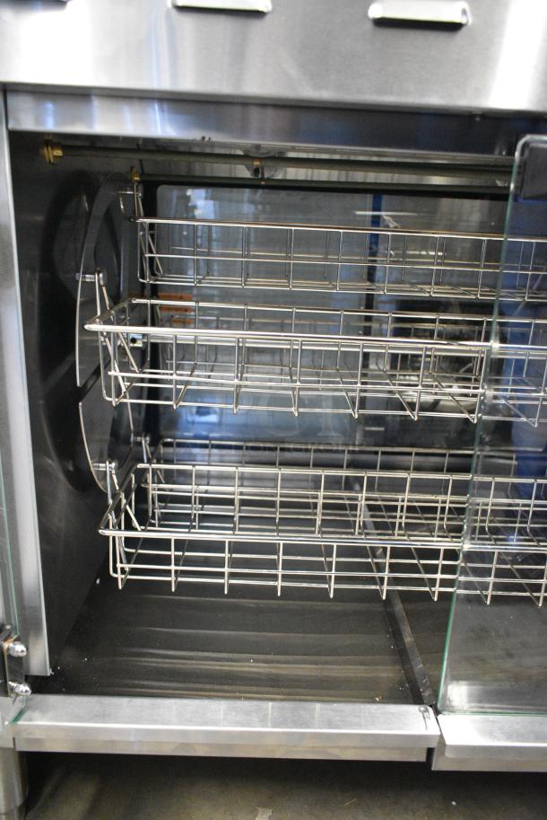 BRAND NEW SCRATCH AND DENT! Cooking Performance Group CPG 351CROE415D Stainless Steel Electric Countertop Rotisserie Oven with 5 Baskets for 15 Chickens. 240 Volts, 1 Phase. - Image 4 of 8