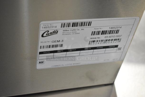 2 BRAND NEW SCRATCH AND DENT! Curtis GEM-3 Stainless Steel Coffee Server. 2 Times Your Bid! - Image 6 of 8