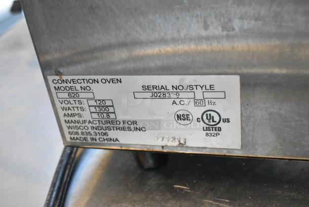 Wisco 620 Stainless Steel Commercial Countertop Convection Oven. 120 Volts, 1 Phase. Tested and Working! - Image 4 of 4