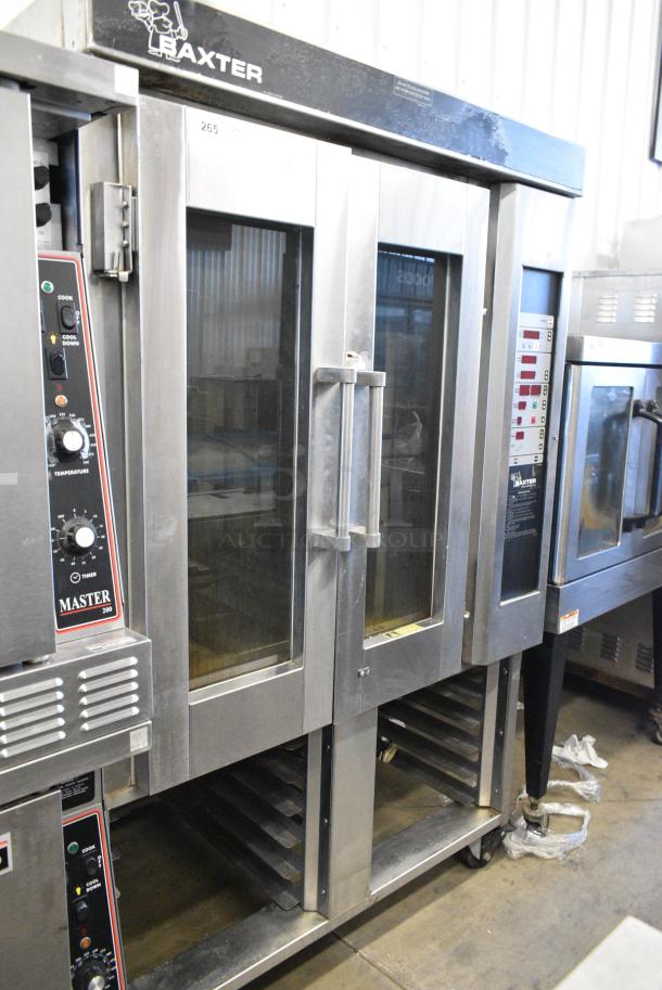 Baxter Stainless Steel Commercial Electric Powered Mini Rotating Pan Rack Oven on Pan Rack w/ Commercial Casters. 250 Volts, 3 Phase. - Image 2 of 7