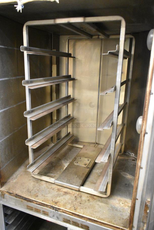Baxter Stainless Steel Commercial Electric Powered Mini Rotating Pan Rack Oven on Pan Rack w/ Commercial Casters. 250 Volts, 3 Phase. - Image 5 of 7