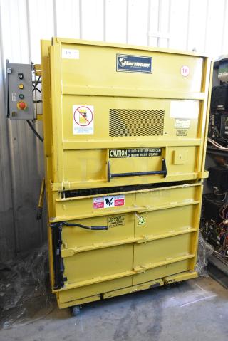 Harmony M42BC Metal Commercial Vertical Stockroom Baler. 208 Volts, 3 Phase.