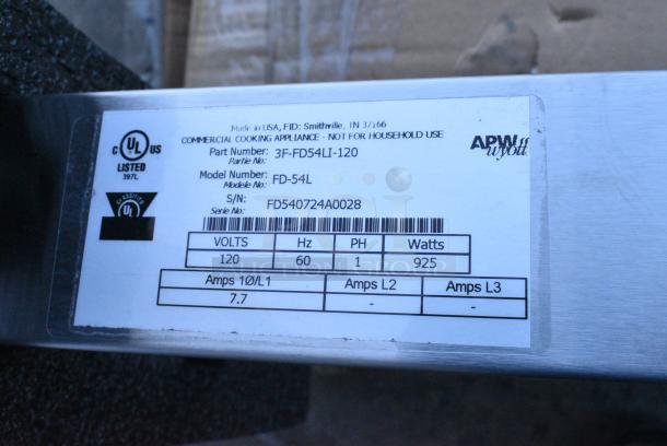BRAND NEW SCRATCH AND DENT! APW Wyott FD-54L Metal Commercial Heat Strip. 120 Volts, 1 Phase. - Image 5 of 5