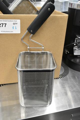 6 BRAND NEW SCRATCH AND DENT! Metal Fry Baskets. 2 Times Your Bid!