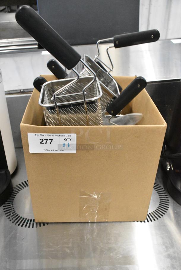 6 BRAND NEW SCRATCH AND DENT! Metal Fry Baskets. 2 Times Your Bid! - Image 2 of 3
