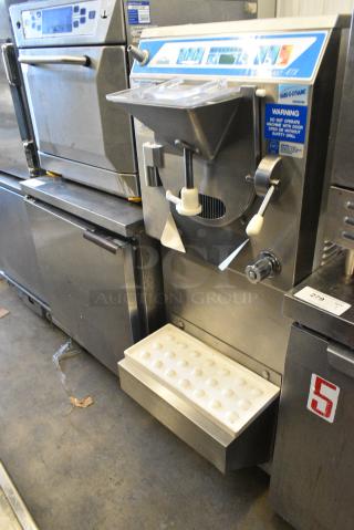 Carpigiani LB302/RTX-G Stainless Steel Commercial Floor Style Batch Freezer on Commercial Casters. 208/230 Volts, 3 Phase.