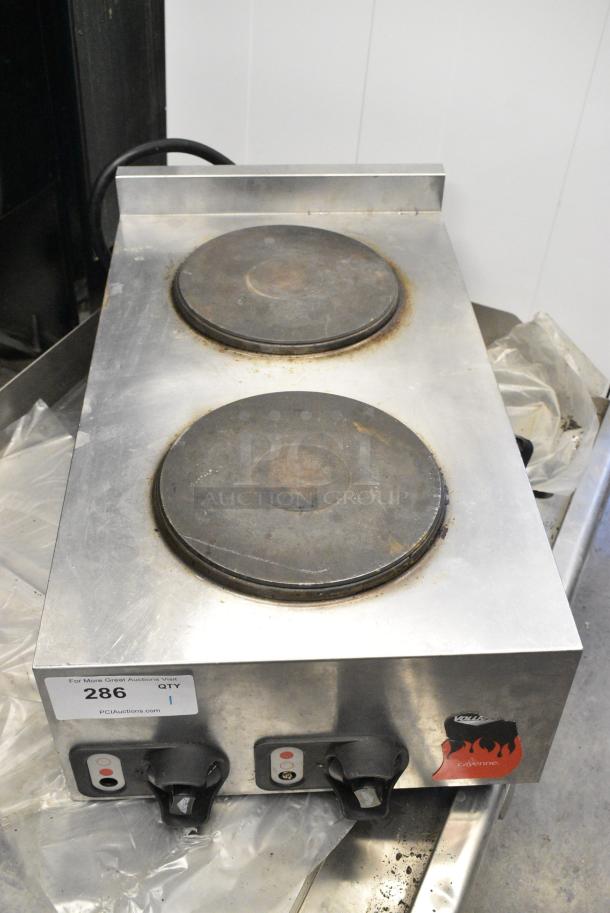 Vollrath Cayenne Stainless Steel Commercial Countertop Electric Powered 2 Burner Hot Plate Range. - Image 1 of 10