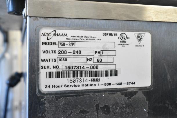 Alto Shaam 750-S/PT Stainless Steel Commercial Undercounter Pass Through Heated Holding Cabinet. 208-240 Volts, 1 Phase. - Image 6 of 6