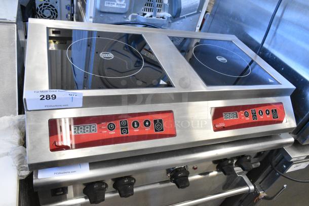 2023 Avantco 177IC35DB Stainless Steel Commercial Countertop Electric Powered 2 Burner Induction Range. 208-240 Volts, 1 Phase. - Image 1 of 6