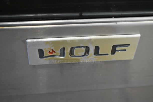 Wolf Stainless Steel Commercial Natural Gas Powered 4 Burner Range w/ Convection Oven. - Image 2 of 6