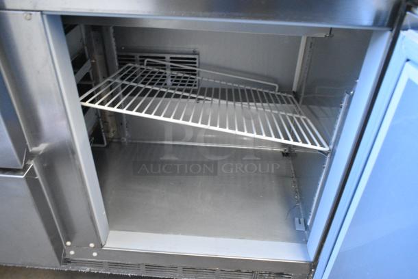 Beverage Air SPED48-12-2 Stainless Steel Commercial Sandwich Salad Prep Table Bain Marie Mega Top on Commercial Casters. 115 Volts, 1 Phase. Tested and Working! - Image 8 of 9