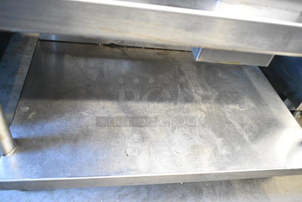 Stainless Steel Commercial Natural Gas Powered 6 Burner 2 Tier Range w/ Under Shelf on Commercial Casters. - Image 6 of 7