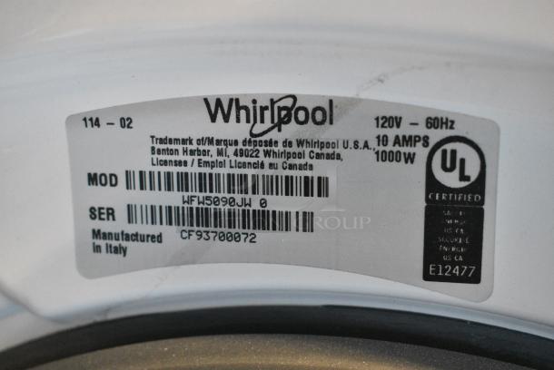 2 Whirlpool WFW5090JW0 Front Load Washer and Whirlpool Front Load Dryer. 2 Times Your Bid! - Image 2 of 9