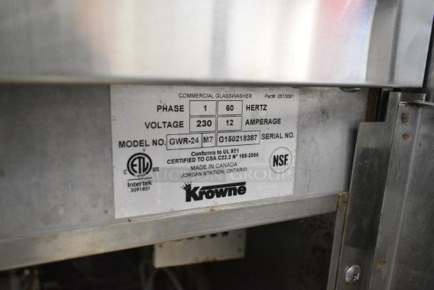 Krowne GWR-24 Stainless Steel Commercial Undercounter Glass Washer. 230 Volts, 1 Phase. - Image 5 of 5