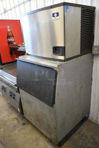 Manitowoc ID0452A-161X Stainless Steel Ice Head on Commercial Bin. 115 Volts, 1 Phase.