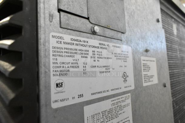 Manitowoc ID0452A-161X Stainless Steel Ice Head on Commercial Bin. 115 Volts, 1 Phase. - Image 6 of 6