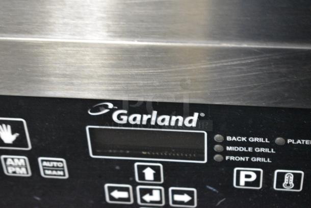 Garland GWG2W-1 Stainless Steel Commercial Natural Gas Powered Clamshell Panini Press Flat Top Griddle on Commercial Casters. - Image 4 of 10