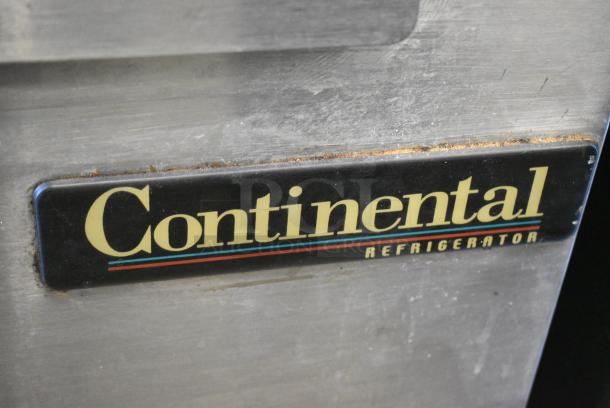 Continental SW60 Stainless Steel 2 Door Undercounter Cooler on Commercial Casters. 115 Volts, 1 Phase. Tested and Working! - Image 2 of 6