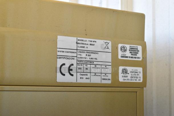 7100 NFN Metal Commercial 2 Door Reach In Cooler Merchandiser w/ Racks. Cannot Test Due To Plug Style - Image 4 of 4