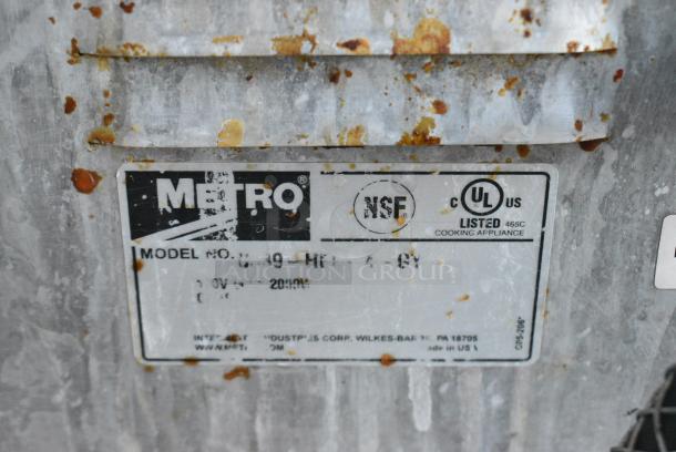 Metro Metal Heated Holding Cabinet on Commercial Casters. 120 Volts, 1 Phase. Cannot Test Due To Plug Style - Image 6 of 6