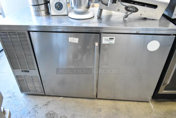 Perlick BSDZ60 Stainless Steel Commercial 2 Door Back Bar Cooler. One Door Is Locked. 115 Volts, 1 Phase. - Image 1 of 4