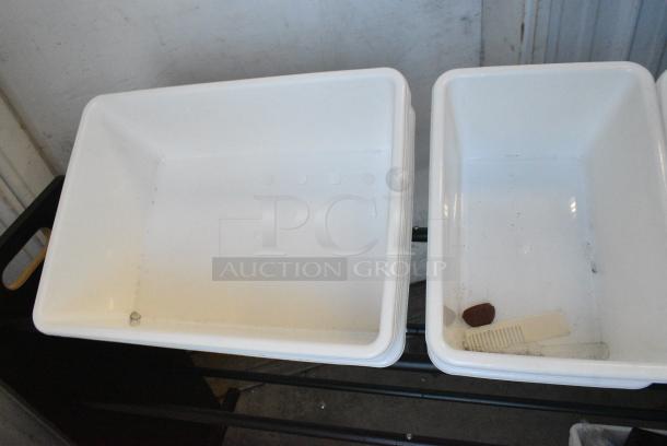 Humble Crew Black Storage Rack Organizer w/ White Poly Bins. - Image 5 of 6