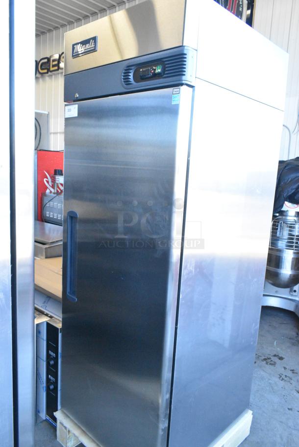 BRAND NEW SCRATCH AND DENT! 2024 Migali C-1F-HC Stainless Steel Commercial Single Door Reach In Single Door Freezer w/ Poly Coated Racks. 115 Volts, 1 Phase. Serial C-1F-HCN41T005. Tested and Working! - Image 2 of 5