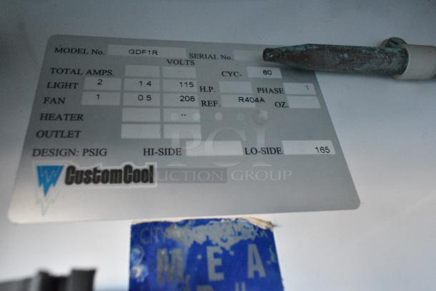 CustomCool GDF1R Metal Commercial Single Door Reach In Freezer Merchandiser. 115 Volts, 1 Phase. - Image 4 of 4