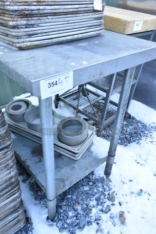 Stainless Steel Table w/ Metal Under Shelf.