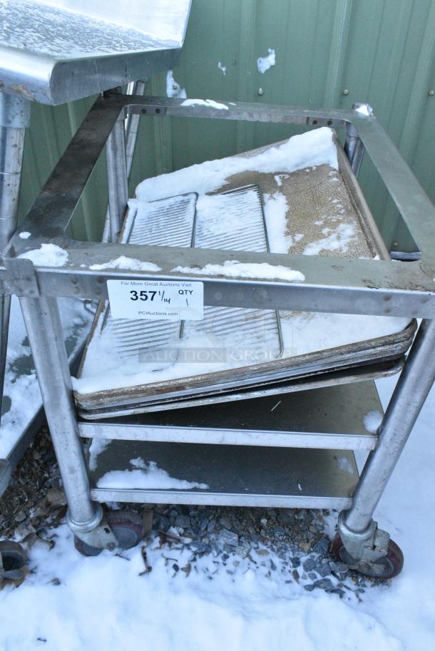 Metal Commercial Equipment Stand w/ Under Shelf on Commercial Casters. - Image 1 of 3