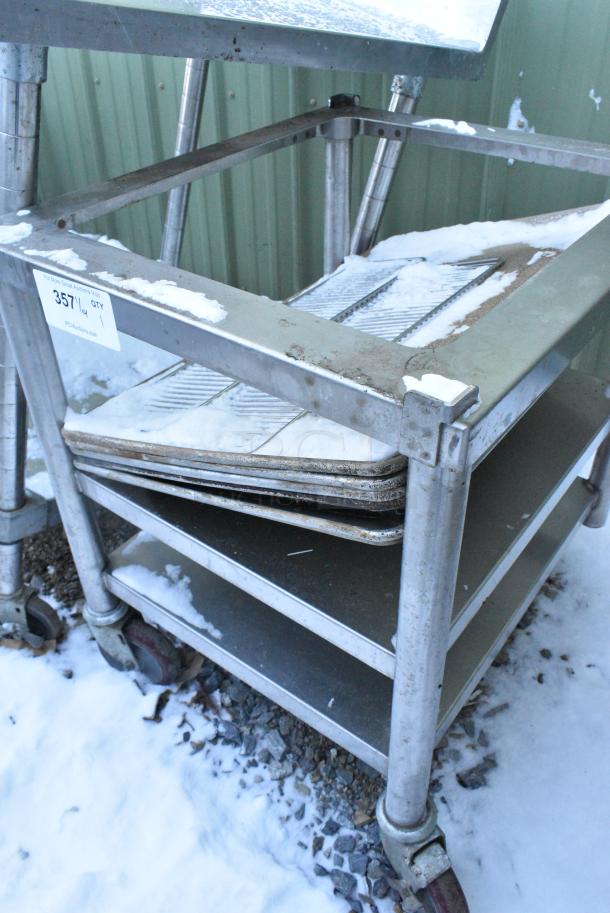 Metal Commercial Equipment Stand w/ Under Shelf on Commercial Casters. - Image 2 of 3
