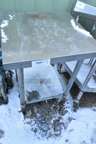 Stainless Steel Table w/ Metal Under Shelf.