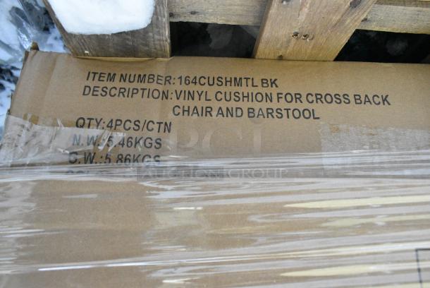 50 Lancaster Table & Seating Black Metal Bar Height Chairs. w/ Lancaster Table & Seating 164CUSHMTLBK Cushions. 50 Times Your Bid! - Image 3 of 12