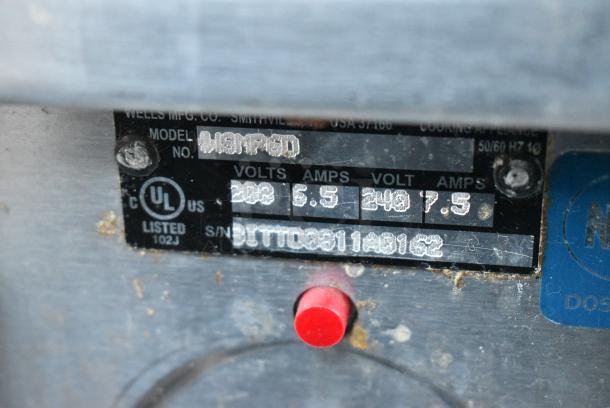 Wells ISMP60 Stainless Steel Food Warming Counter w/ 4 Cut Outs and Under Shelf. 208/240 Volts, 1 Phase. - Image 5 of 5
