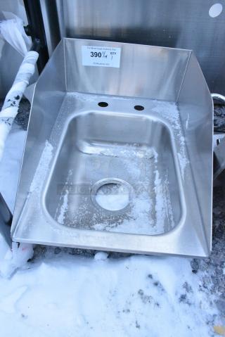 Stainless Steel Single Bay Wall Mount Sink.