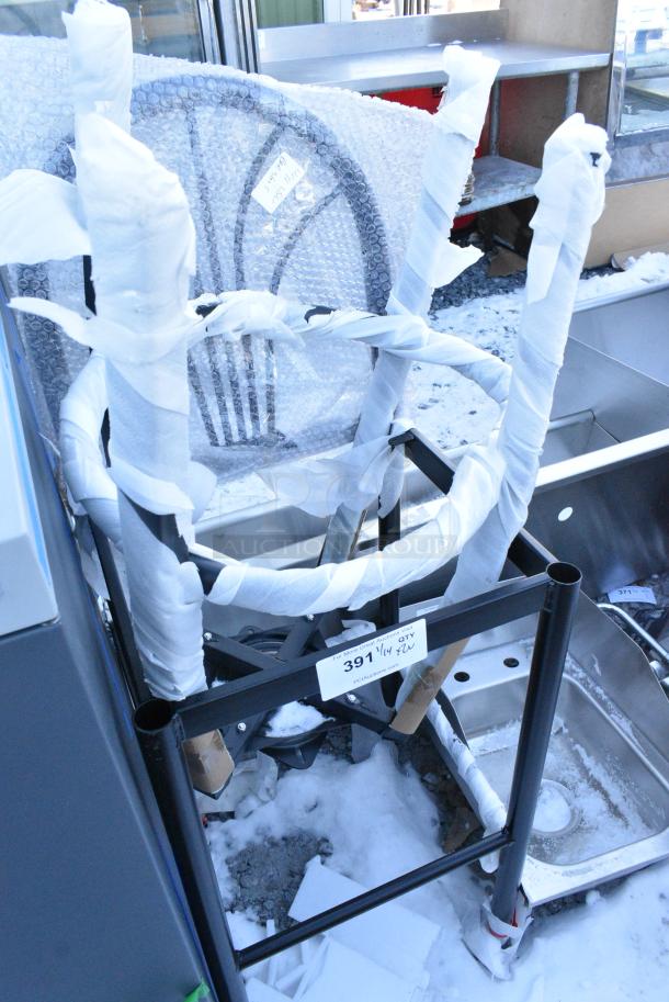 2 BRAND NEW SCRATCH AND DENT! Black Metal Bar Height Chair Frame. 2 Times Your Bid! - Image 2 of 2