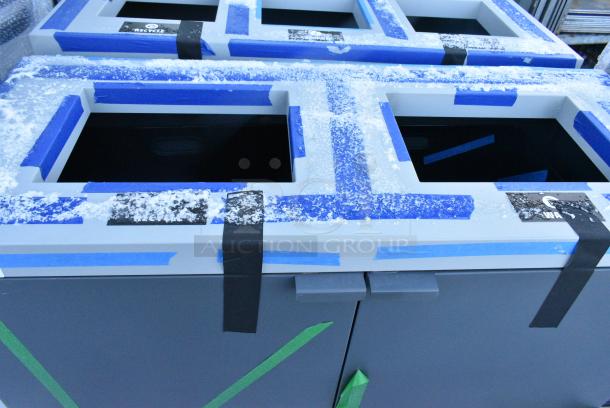 BRAND NEW SCRATCH AND DENT! Trash Can Shell w/ 2 Cut Outs and 2 Doors - Image 2 of 2