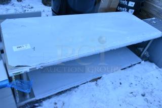BRAND NEW SCRATCH AND DENT! Regency 600PTSD2460 16-Gauge Type 304 Stainless Steel Pass-Through Shelf with Overshelf - 24" x 60"
