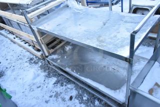 Metal 2 Tier Cart on Commercial Casters.
