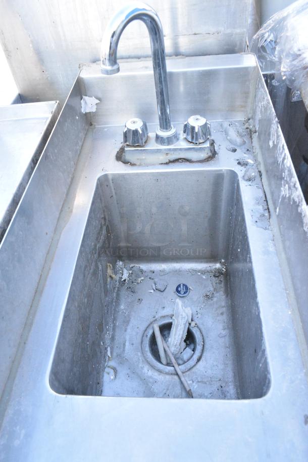 Stainless Steel Single Bay Sink w/ Faucet and Handles. - Image 3 of 3