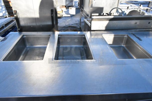 Delfield Stainless Steel 3 Bay Steam Table w/ 2 Refrigerated Drawers and 1 Door. - Image 3 of 3