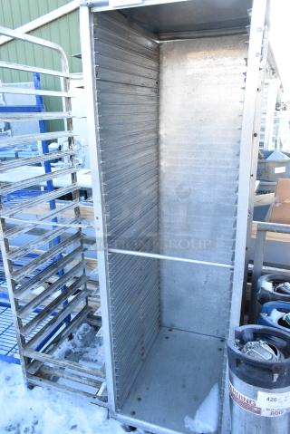 Metal Commercial Pan Transport Rack on Commercial Casters.