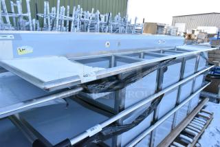 BRAND NEW SCRATCH AND DENT! Regency 600S42424224 Stainless Steel 4 Bay Sink w/ Dual Drain Boards. No Legs.