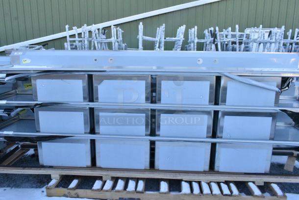 BRAND NEW SCRATCH AND DENT! Regency 600S42424224 Stainless Steel 4 Bay Sink w/ Dual Drain Boards. No Legs. - Image 2 of 3