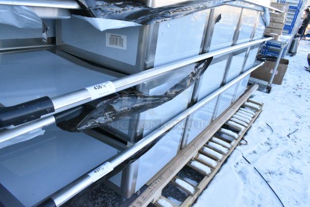 BRAND NEW SCRATCH AND DENT! Regency 600S42424224 Stainless Steel 4 Bay Sink w/ Dual Drain Boards. No Legs. - Image 3 of 4